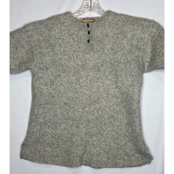 Vintage 90's Woolrich crewneck three silver button closing  gray size medium - Picture 6 of 12